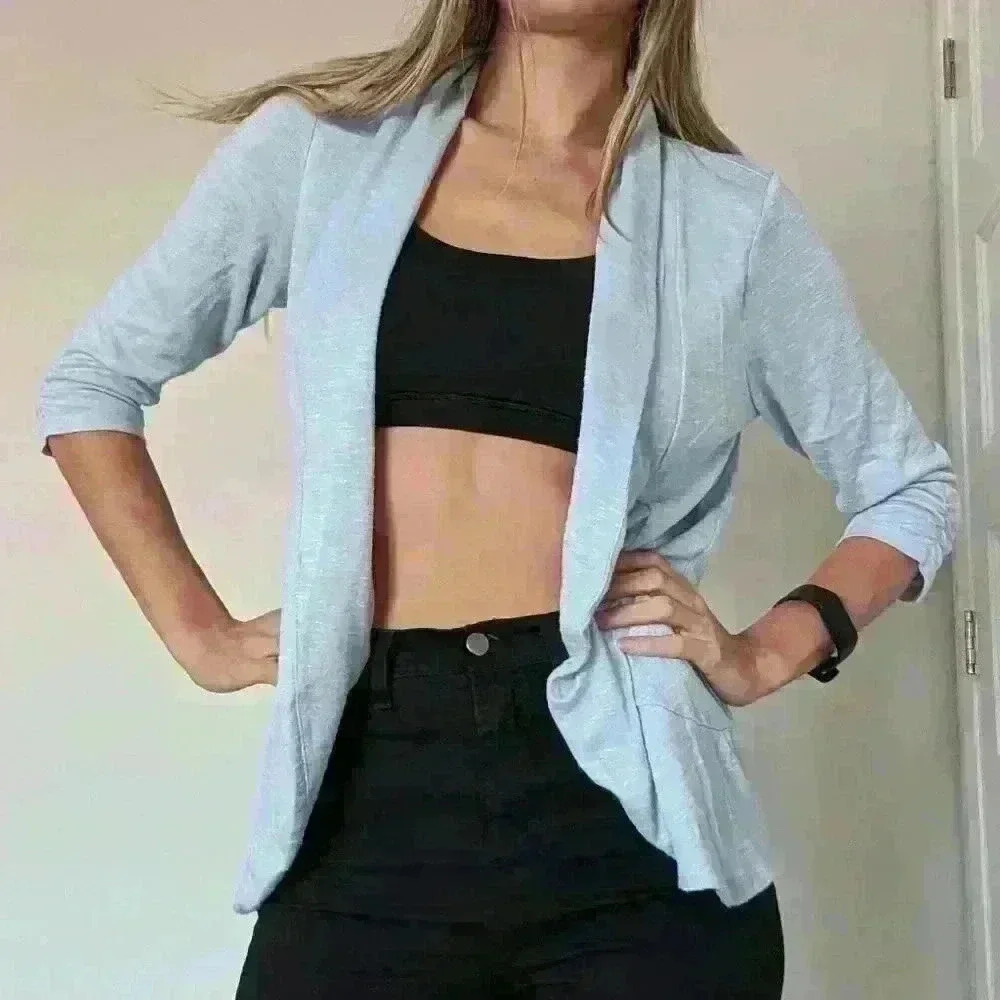 Ricki's,  3/4 sleeve, blue, cardigan, size Medium